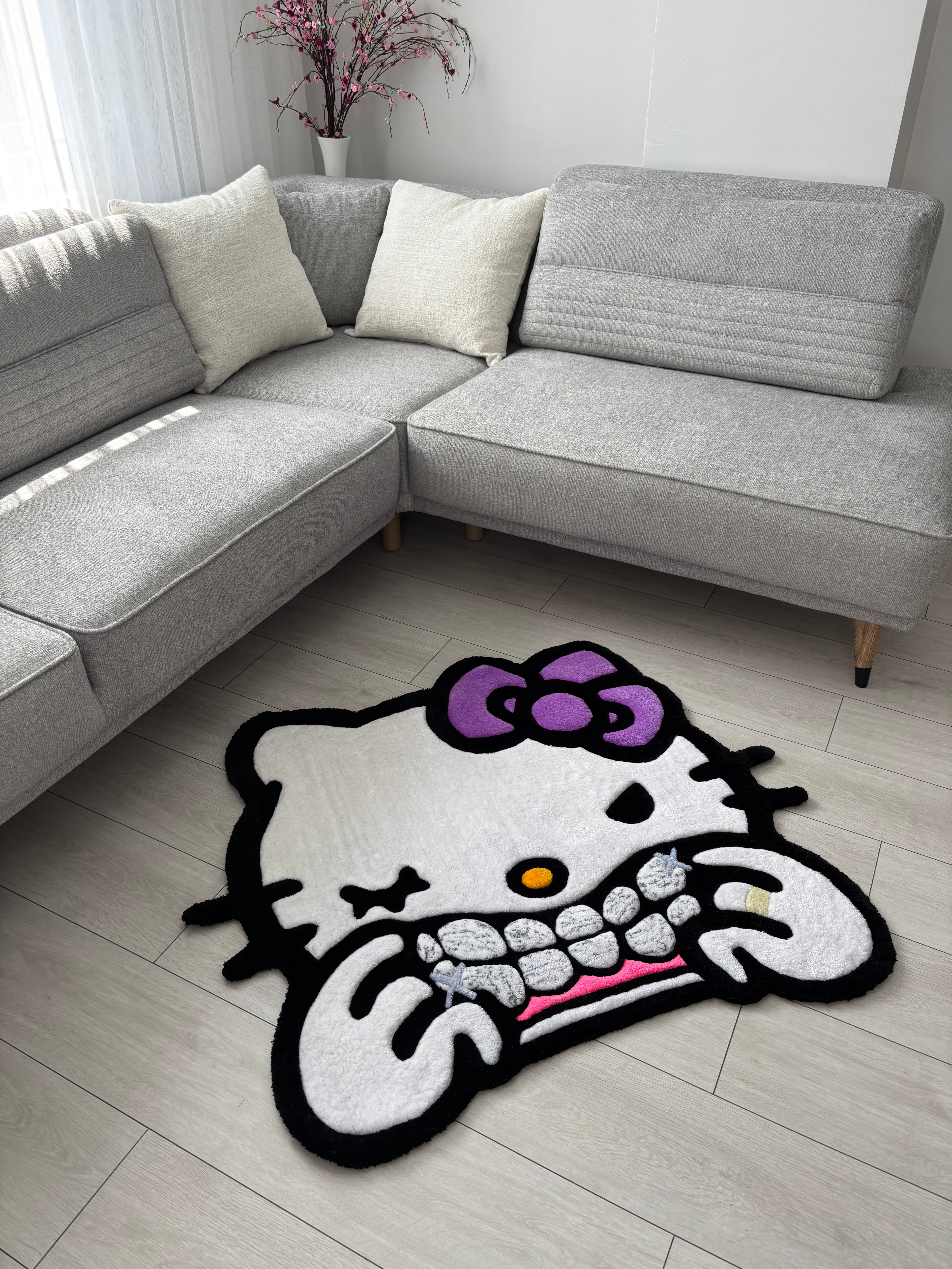 PuffRug - El Yapımı Tufting Halı "Gangsta Kity"