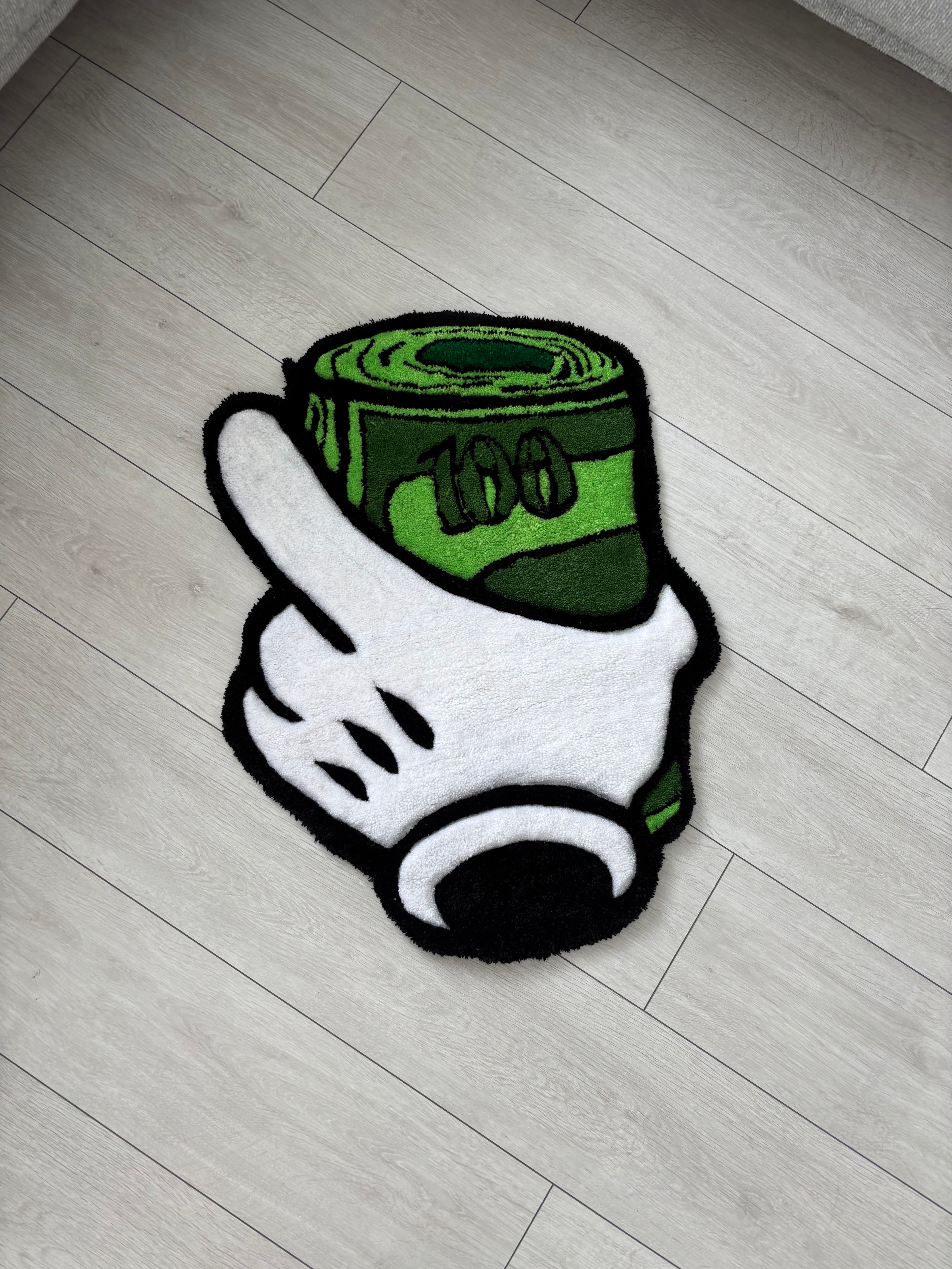 PuffRug - El Yapımı Tufting Halı "Money Mouse"