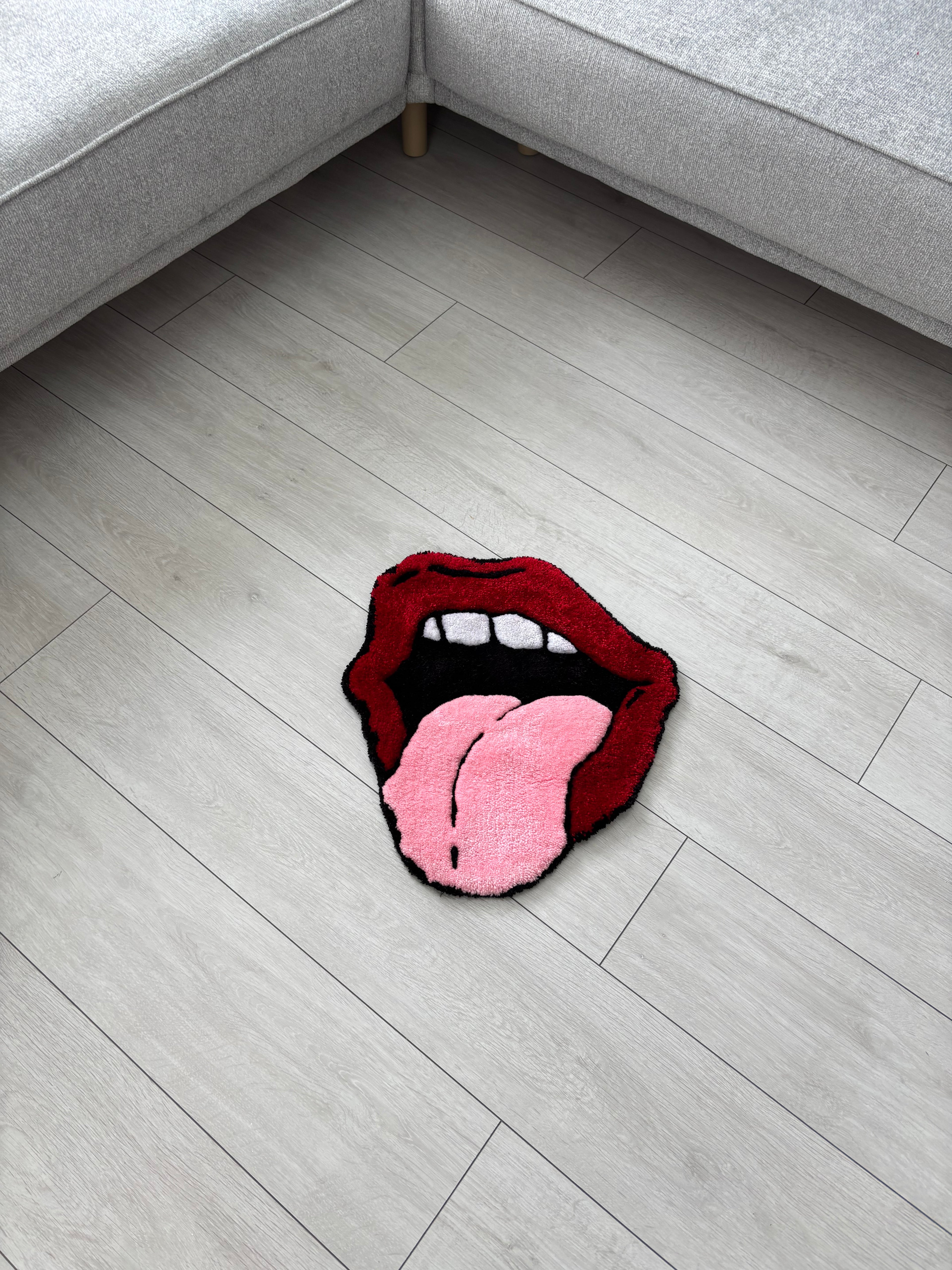 PuffRug - El Yapımı Tufting Halı "Pop Lips"