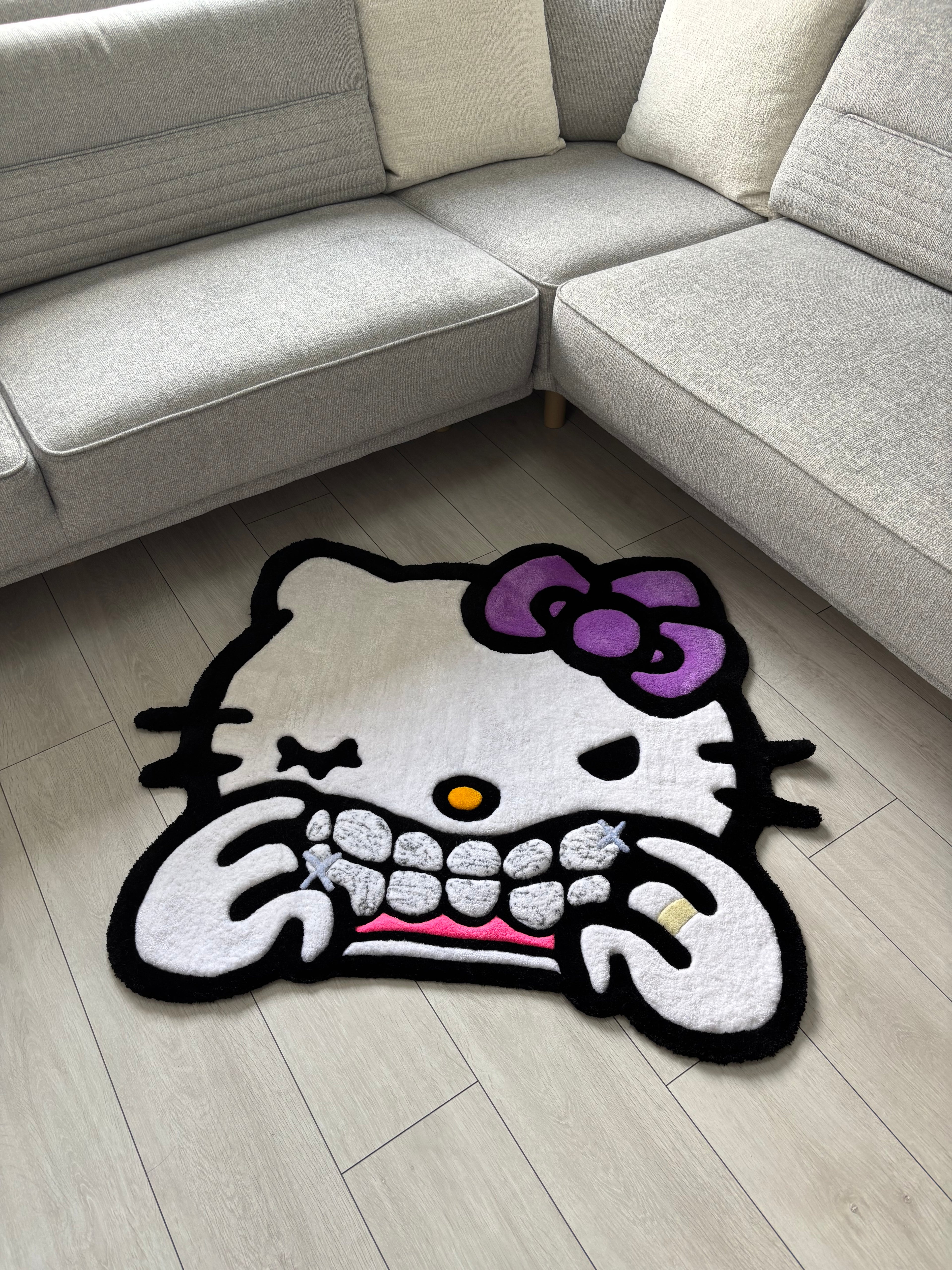 PuffRug - El Yapımı Tufting Halı "Gangsta Kity"