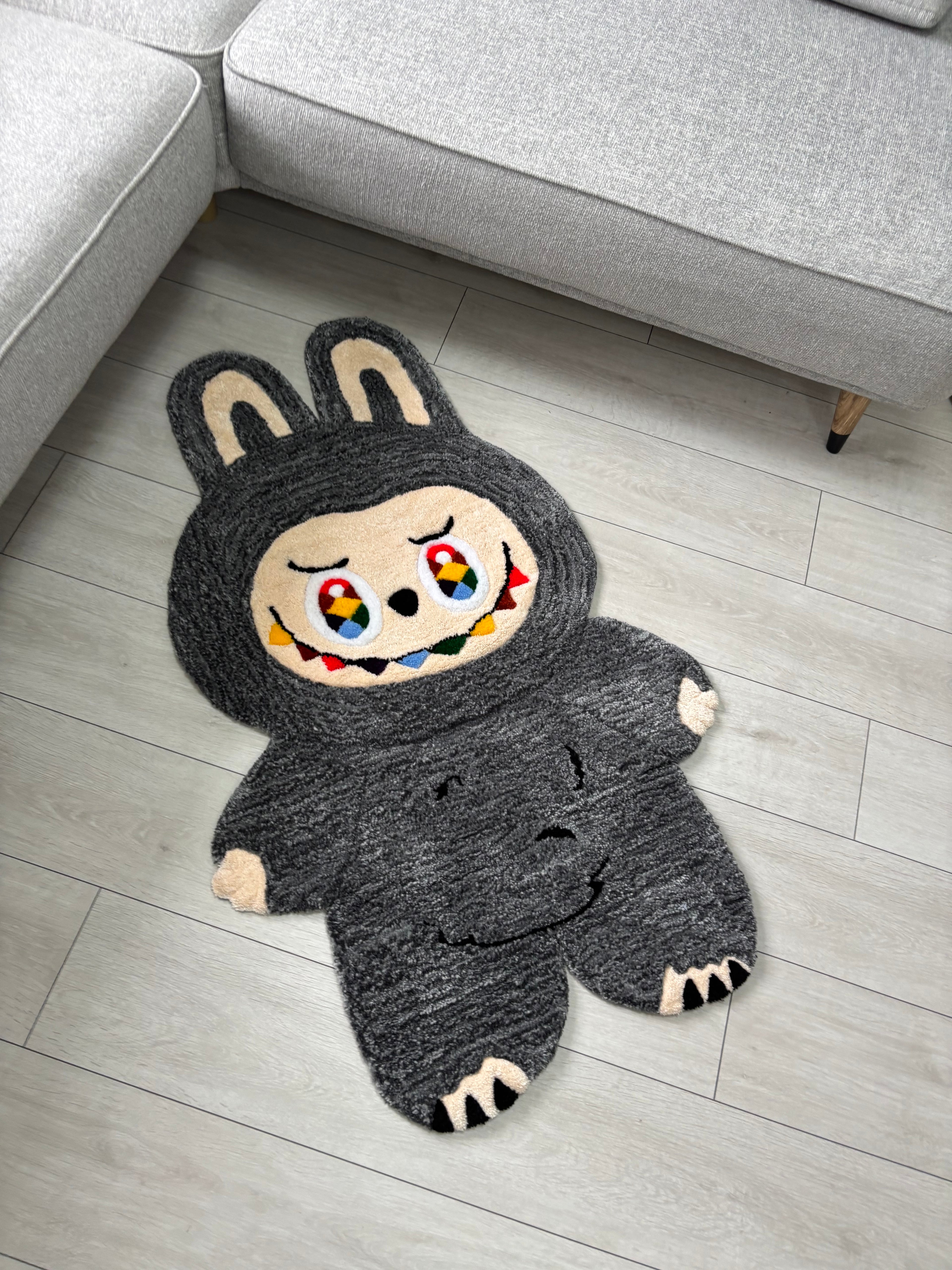 PuffRug - El Yapımı Tufting Halı "Rainbow Labub"