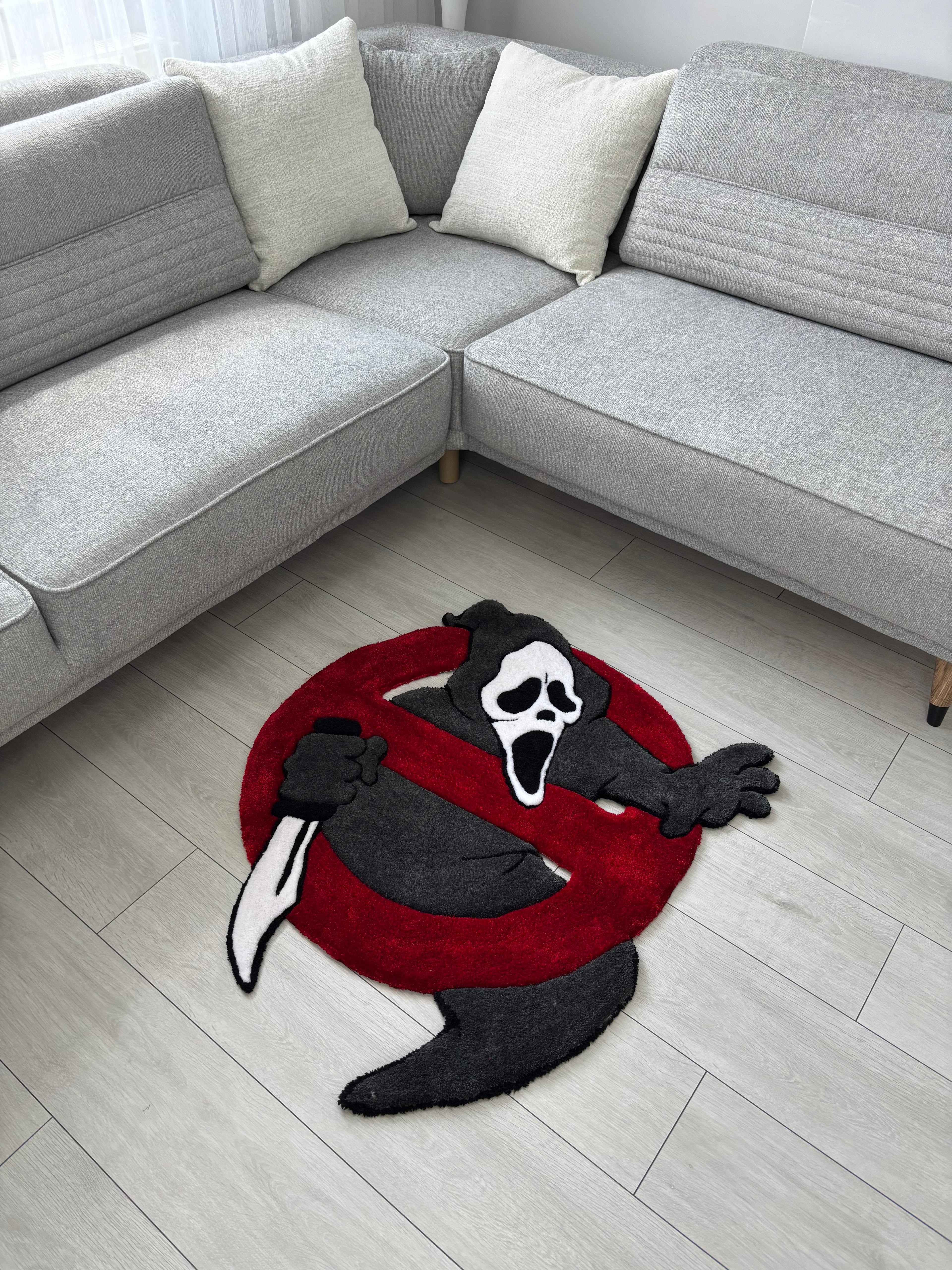 PuffRug - El Yapımı Tufting Halı "Ghostbuster x Scream"