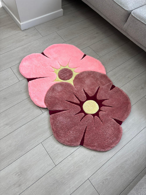 PuffRug - El Yapımı Tufting Halı "Blossom Duo"